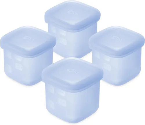 Miniatura 15 de Olababy Contenedores de Almacenamiento de Silicona Clear Sense 4 piezas para Alimentos de Bebé, Snacks, Fórmula, Puré, Salsa y Más Sin Plástico