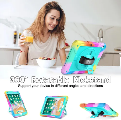 Miniatura 3 de LTROP Funda Protectora para iPad de 6ª/5ª Generación y iPad Air 2, Funda para iPad de 9.7 Pulgadas con Correa para el Hombro, Soporte