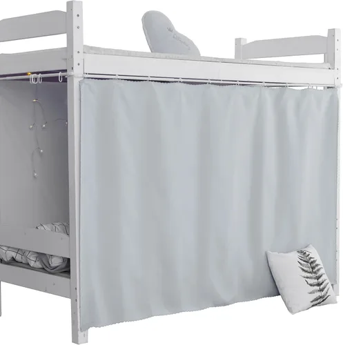 Miniatura 8 de Cortinas opacas para litera de fondo sólido, tela de privacidad para cama individual, color negro