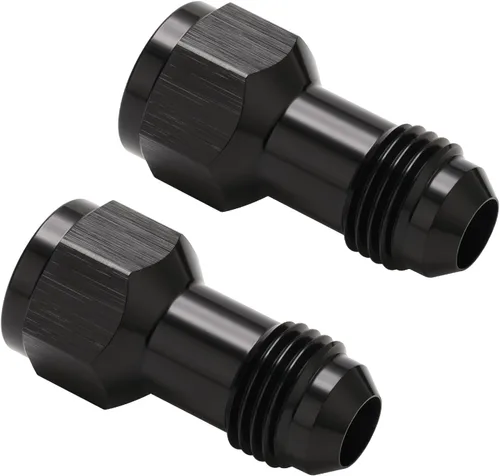 Miniatura 4 de 12AN Female Flare to 12AN Male Flare Extension Fitting Adapter Straight Aluminum Black Negro