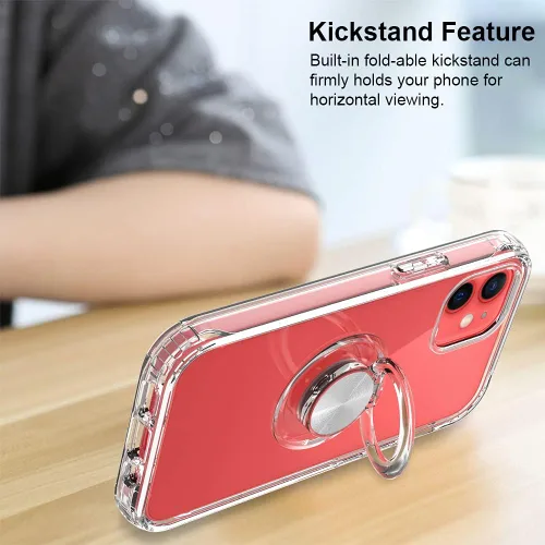 Miniatura 6 de Funda protectora resistente de cuerpo completo de 360° con protector de pantalla y soporte de anillo para iPhone 12 Pro Max (6.7 pulgadas)