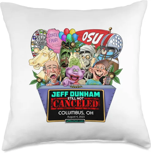 Miniatura 5 de JEFF DUNHAM Columbus, OH (2023) - Almohada de 16 x 16 pulgadas, multicolor