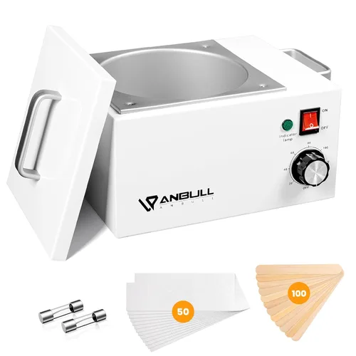 Anbull - Olla de cera grande antiadherente BUT2.5L-I, calentador de cera profesional individual individual para depilación, máquina de encerado