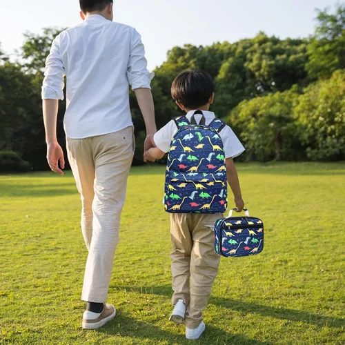 Miniatura 4 de CAMTOP - Conjunto de mochila y lonchera con estampados divertidos para niños de preescolar y primaria), Y0058-2