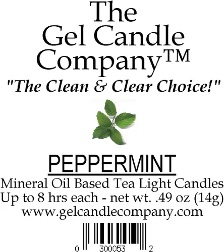 Miniatura 6 de Paquete de 24 velas de té de gel perfumadas a base de aceite mineral perfumado de menta, hasta 8 horas cada una, vertidas a mano por The Gel Candle