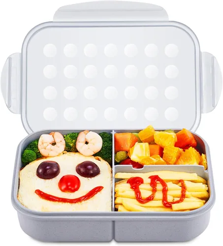 Miniatura 13 de MISS BIG® Lonchera Bento para adultos, fiambrera, a prueba de fugas, sin BPA y sin tintes químicos, para lavavajillas y microondas