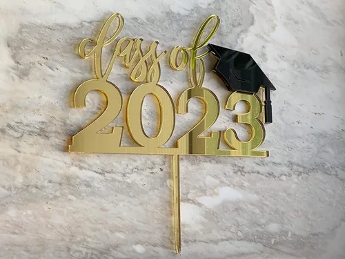 Miniatura 4 de FranJohnsonHouse Class of 2025 Graduation Cake Topper – Personalized Year & Text, Custom Acrylic, 6" Wide – Party Decor