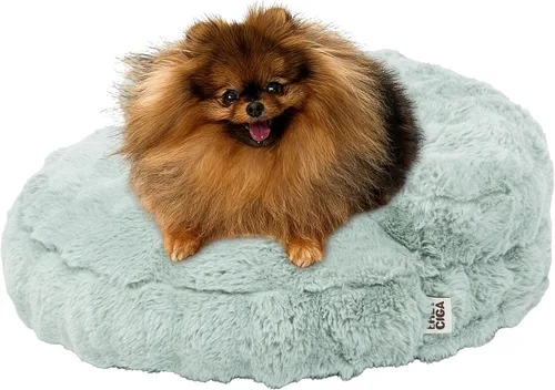 Miniatura 36 de EHEYCIGA Sofá cama suave para gatos de interior, cama extra pequeña esponjosa para perros con funda extraíble lavable, sofá para mascotas, Camello