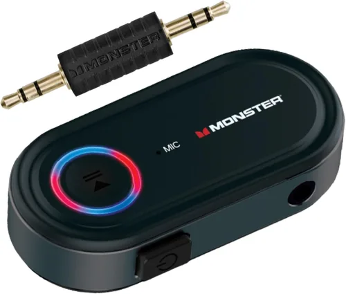 Miniatura 7 de Receptor de audio Bluetooth Monster, adaptador Bluetooth auxiliar con entrada de 3.5mm, llamadas manos libres, compatible con Siri y Google Voice