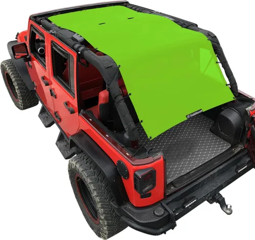 Miniatura 57 de Shadeidea JK - Parasol superior compatible con Jeep Wrangler JKU, cubierta de techo de malla suave (2007-2018) - Bloqueador de ruido de viento UV