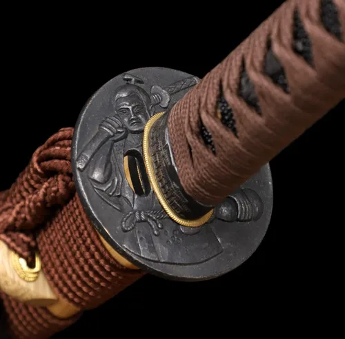 Miniatura 16 de Samurai Katana,1060 acero de alto carbono,Acero T10,Acero de Damasco,Aleación Tsuba,Mango de madera maciza