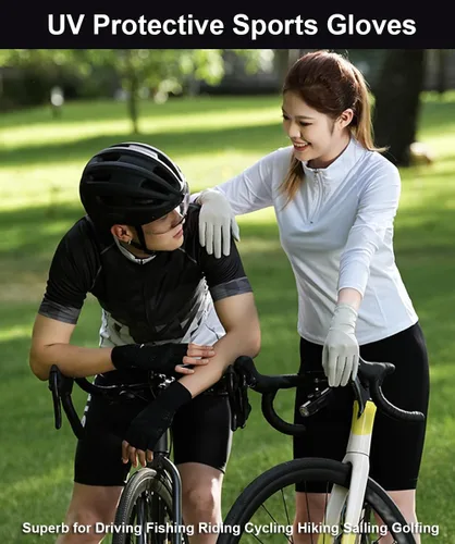 Miniatura 4 de SUJAYU Guantes de protección UV ultra finos para mujer, protección solar UPF para pantalla táctil transpirable