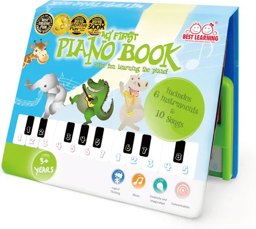 BEST LEARNING Mi Primer Libro de Piano - Juguete Musical Educativo para Niños Pequeños de 3 a 5 Años - Ideal para Regalo de Cumpleaños de Niño o