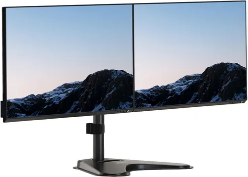 Miniatura 2 de Mount-It! Soporte de monitor doble para escritorio, soporte de monitor independiente para 2 pantallas de hasta 32 pulgadas, altura ajustable