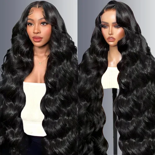 Miniatura 7 de Pelucas de encaje frontal de 13 x 6 pulgadas, densidad 200, pelucas de cabello humano ondulado con encaje frontal, peluca frontal de encaje HD