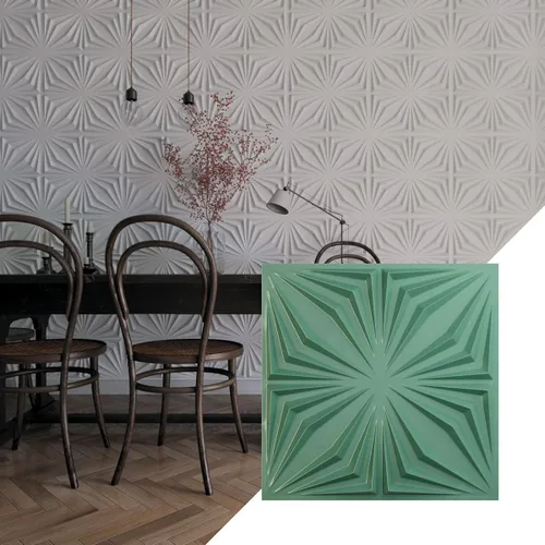 Miniatura 37 de Ekena Millwork WP20X20AHWH 19 5/8 pulgadas de ancho x 19 5/8 pulgadas de alto Asher EnduraWall Decorativo 3D Panel de pared cubre 2.67 pies cuadrados