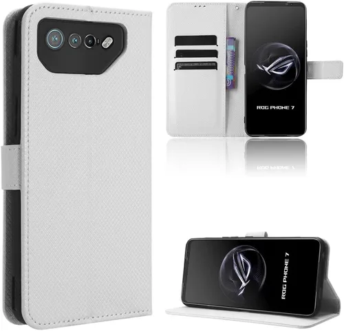 Miniatura 17 de Funda de piel sintética compatible con Asus ROG Phone 7, funda de piel sintética compatible con Asus ROG Phone 7 Ultimate, color negro