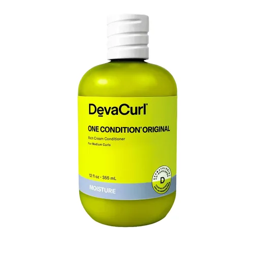 Miniatura 8 de DevaCurl One Condition Original Rich Cream Conditioner Controla y reduce el encrespamiento Combate los enredos Deja los rizos nutridos