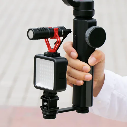 Miniatura 8 de ULANZI PT-3 Placas de montaje de zapata fría triple para micrófono de montaje de luz de video LED para trípode de micrófono Compatible con DJI OSMO