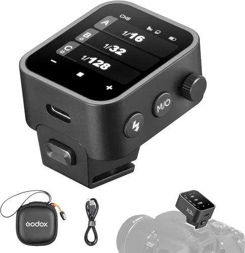 Disparador de flash Godox X3 X3-C para Canon, pantalla OLED de alta definición, función HSS TTL TCM de 1/8000 s, transmisor de carga USB-C,