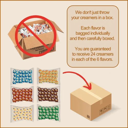 Miniatura 5 de International Delight - Crema líquida individual – Surtido de 6 sabores (paquete de 144) * Embalaje personalizado resistente a fugas