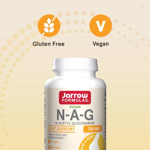 Miniatura 5 de Jarrow Formulas N-A-G 700 mg, N-acetil glucosamina, forma acetilada de glucosamina para soporte óseo y articular, 120 cápsulas vegetales, hasta 120
