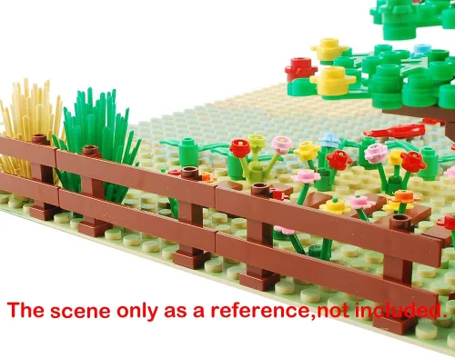 Miniatura 3 de Juego de 50 piezas de bloques de construcción para cerca, accesorios de ciudad, accesorios de decoración de la casa, juego de ladrillos