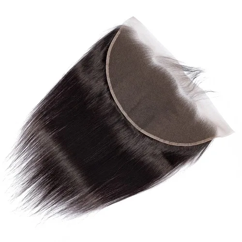 Miniatura 2 de 13x4 de oreja a oreja cierre frontal de encaje transparente HD cabello humano con nudos de cabello de bebé, 100% virgen Remy, cierre frontal