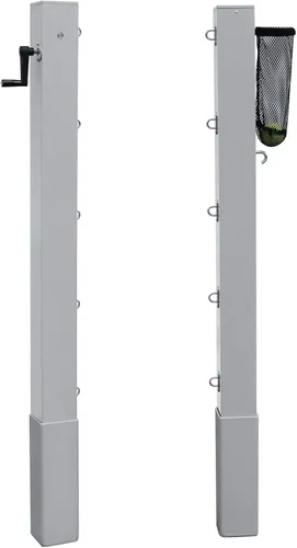 Miniatura 3 de In Ground Tennis Net Set, 4” Square Aluminum Posts & Heavy Duty Double-Layer Tennis Net, Unique Built-in Winder Design, Sturdy and Durable, Follows