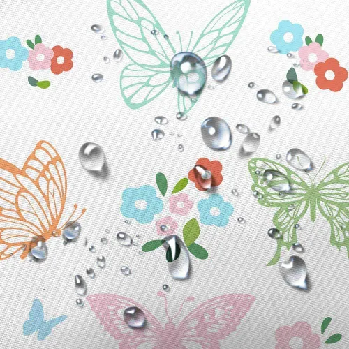 Miniatura 6 de Cortina de ducha con diseño de mariposas, diseño floral, moderna, femenina, para baño, accesorios de baño para niños con ganchos, 47 x 64 pulgadas