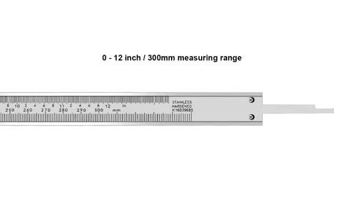 Miniatura 4 de Calibre Vernier micrómetro de 0-12 pulgadas, herramienta de medición de precisión de acero inoxidable (pulgadas/métrico), medición