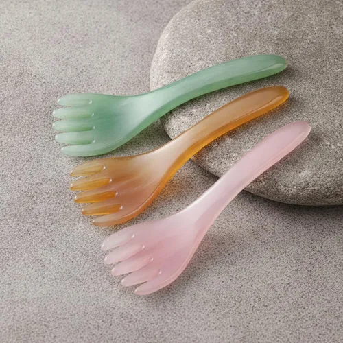 Miniatura 5 de Peine masajeador de cabeza de 3 piezas, herramienta de masaje Gua Sha para la relajación muscular del cuero cabelludo, masajeador manual del cuero