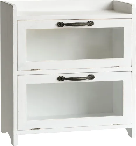 Miniatura 7 de COLLECTIVE HOME - Armario de almacenamiento de 2 niveles, gabinete de encimera, organizador de madera para cocina, sala de estar, dormitorio, Marrón