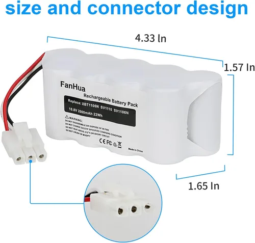 Miniatura 3 de Batería de repuesto de 10.8 V compatible con Shark XBT1106N SV1110 SV1106N SV1110N SV116N Freestyle Navigator aspiradora inalámbrica