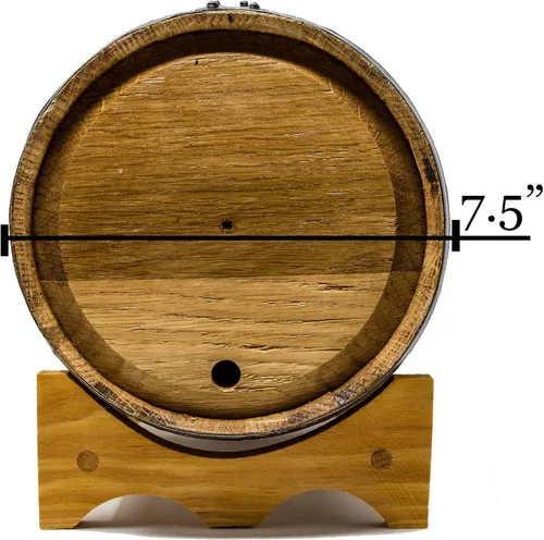 Miniatura 3 de Barriles de envejecimiento de roble americano blanco grabado personalizado (5 litros), nuevos barriles de madera para envejecer tu propio whisky