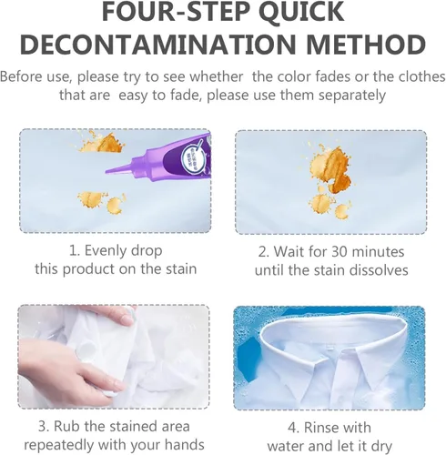 Miniatura 5 de Active Enzyme - Removedor de manchas para ropa, removedor rápido de manchas de lavandería, removedor de manchas de ropa con enzimas activas