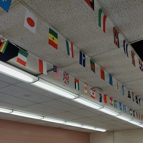 Miniatura 6 de Banderas de cuerda de 100 países, banderines internacionales, banderas del mundo para bares olímpicos, clubes deportivos, decoraciones escolares