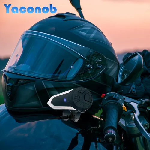Miniatura 3 de BT-S3 - Auriculares Bluetooth para motocicleta, casco de motocicleta de 3,280.8 ft, intercomunicador de radio Bluetooth, interfono inalámbrico