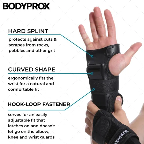 Miniatura 5 de BODYPROX - Juego de rodilleras, coderas y muñequeras para patinaje en línea, patinaje en patineta, patinaje en patines y BMX.