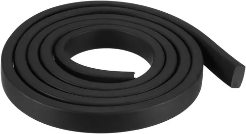 Miniatura 30 de uxcell Tira de sello de goma rectangular maciza, 0.197 in de ancho, 0.118 in de grosor, 3.3 ft de largo, color negro