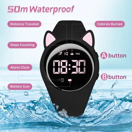 Miniatura 4 de Kids Watch, Digital Watch, Sport Watch with Alarm Clock, Stopwatch, Waterproof Fitness Tracker with No App for Ages 5-12 Children