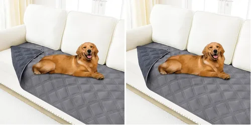 Miniatura 140 de Smiry Funda Impermeable para Cama de Perro, Manta Suave Reversible para Mascotas, Lavable a Prueba de Fugas para Gatos y Perros, Funda para Sofá