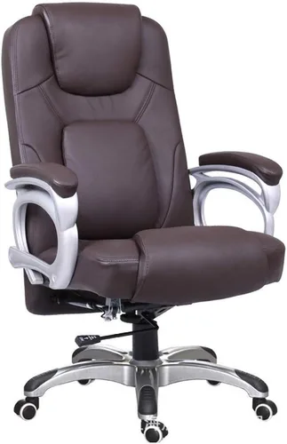 Miniatura 10 de Silla de escritorio de oficina con respaldo medio con acolchado de cuero y reposabrazos, silla ergonómica para juegos de computadora para uso Blanco