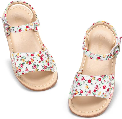 Miniatura 16 de THEE BRON Sandalias de gladiador para niñas pequeñas, zapatos cómodos acolchados para jugar en verano de princesa