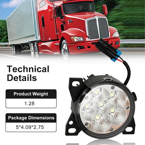 Miniatura 4 de Juego de lámparas LED para luces antiniebla de reemplazo para Kenworth T660 T680 (SET)
