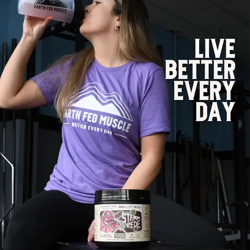 Miniatura 9 de Earth Fed Muscle Stammpede Pre Entrenamiento – Ponche de fruta del dragón, energía limpia, enfoque, apoyo muscular, sin rellenos ni sabores