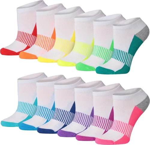 Miniatura 27 de Tipi Toe Women’s 12 Pack Cushioned Low Cut Socks – Breathable, Moisture-Wicking Athletic Comfort for Running & Daily Wear