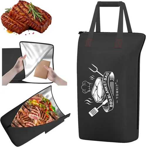 Manta para barbacoa para reposar carne, manta de barbacoa para reposar carne, manta de barbacoa de 21 pulgadas para reposar carne, bolsa aislada