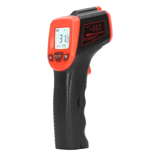 Pistola de medición de temperatura, pistola de termómetro de temperatura digital sin contacto con carcasa ABS infrarroja de mano -58.0 °F a 1,112.0