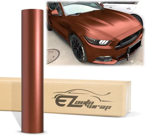 4"x8" (10cmx20cm) Muestra Bronce Satinado Cromado Vinilo Autoadhesivo para Envoltura de Vehículo, Motocicleta, Coche, DIY, Hoja de Calcomanía con